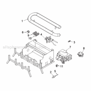 Natural Gas Eyf24Nv And Propane Eyf24Pv Millivolt Control Diagram and Parts List for EYF24  Majestic Heating Stove