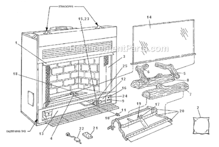 Part Location Diagram of 7529109 Majestic Gas Valve-Robert Shaw