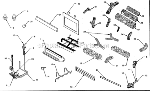 Part Location Diagram of 7531117 Majestic Pilot Burner