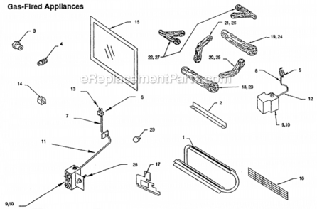 Replacement_Parts Diagram and Parts List for G36HV  Majestic Fireplace & Insert