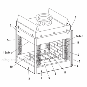 Page A Diagram and Parts List for MPL11  Majestic Fireplace & Insert