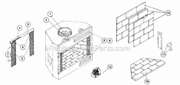 Part Location Diagram of 5584139 Majestic Screen Pulls