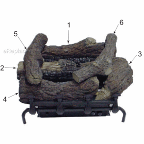 Ph18-R Logs Diagram and Parts List for PH18  Majestic Heating Stove
