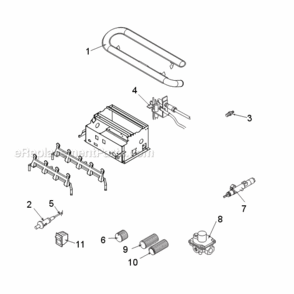 Natural Gas Ph24Nm And Propane Ph24Pm Manual Control Diagram and Parts List for PH24  Majestic Heating Stove