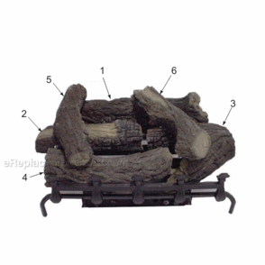 Ph24-R Logs Diagram and Parts List for PH24  Majestic Heating Stove