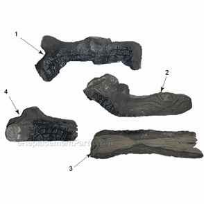 Pl20 Logs Diagram and Parts List for PL20  Majestic Fireplace & Insert