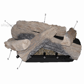 Stldvns/Ps Logs Diagram and Parts List for STLDVNS/PS  Majestic Fireplace & Insert