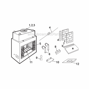 Part Location Diagram of 7512903 Majestic Damper Handle Push Nut