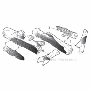 Model Vwf24B Birch Logs Diagram and Parts List for VWF VWF Series Majestic Heating Stove