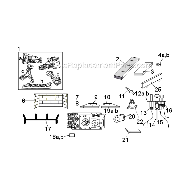 Odgsr36A Natural Gas And Propane Diagram and Parts List for ODGSR36A  Majestic Fireplace & Stove