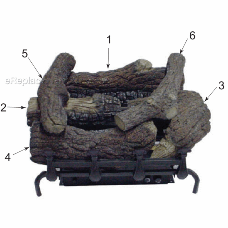 Ph18-R Logs Diagram and Parts List for PH18  Majestic Heating Stove