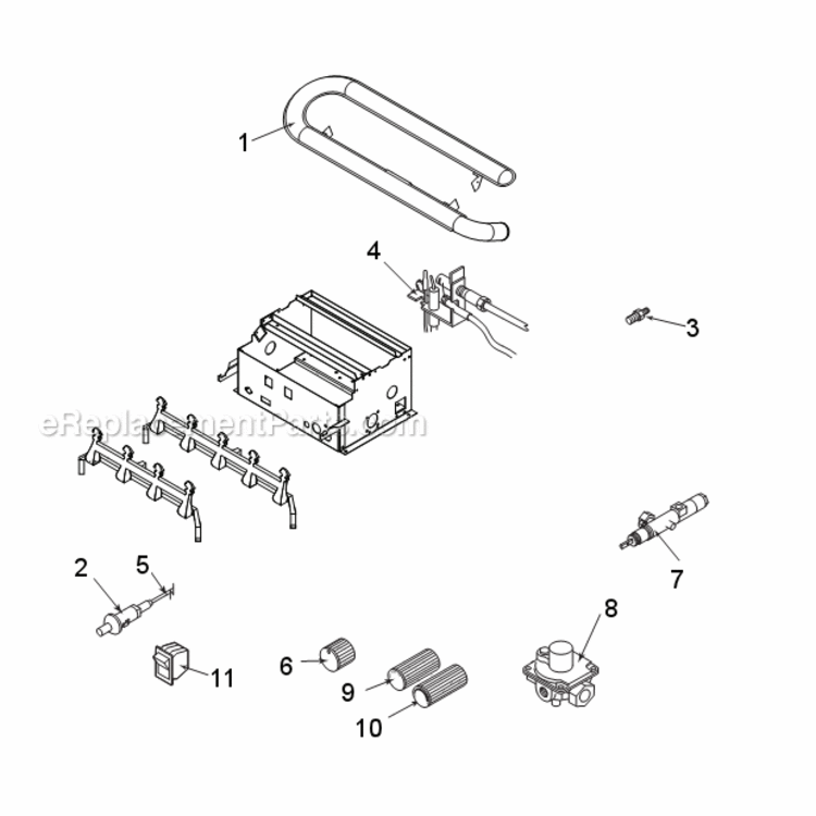 Natural Gas Ph24Nm And Propane Ph24Pm Manual Control Diagram and Parts List for PH24  Majestic Heating Stove