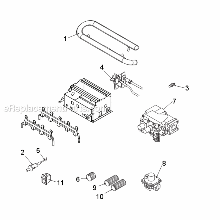 Natural Gas Ph24Nv And Propane Ph24Pv Millivolt Control Diagram and Parts List for PH24  Majestic Heating Stove