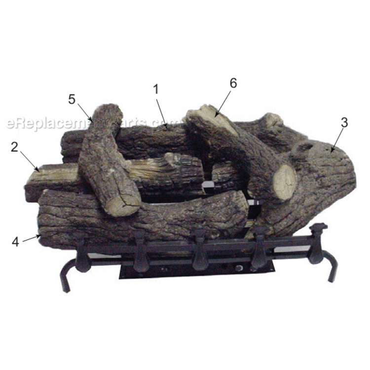 Ph30-R Logs Diagram and Parts List for PH24  Majestic Heating Stove