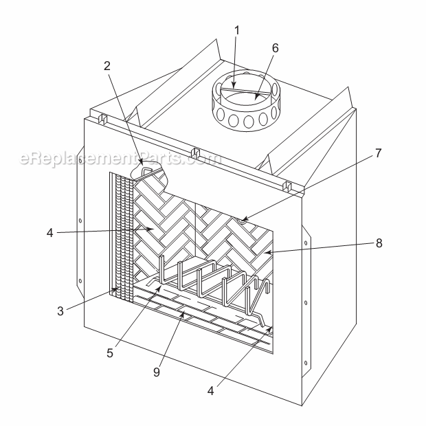 Page A Diagram and Parts List for SB44SS  Majestic Fireplace & Stove