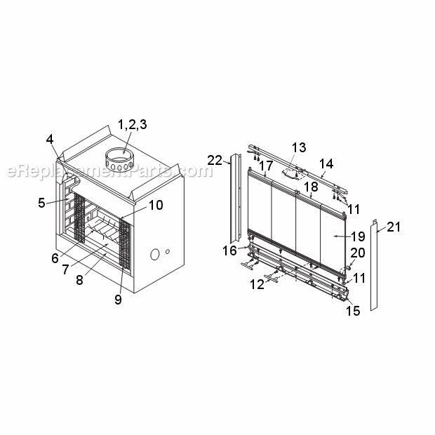 Page A Diagram and Parts List for SSTB11  Majestic Fireplace & Insert