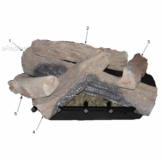 Stldvns/Ps Logs Diagram and Parts List for STLDVNS/PS  Majestic Fireplace & Insert