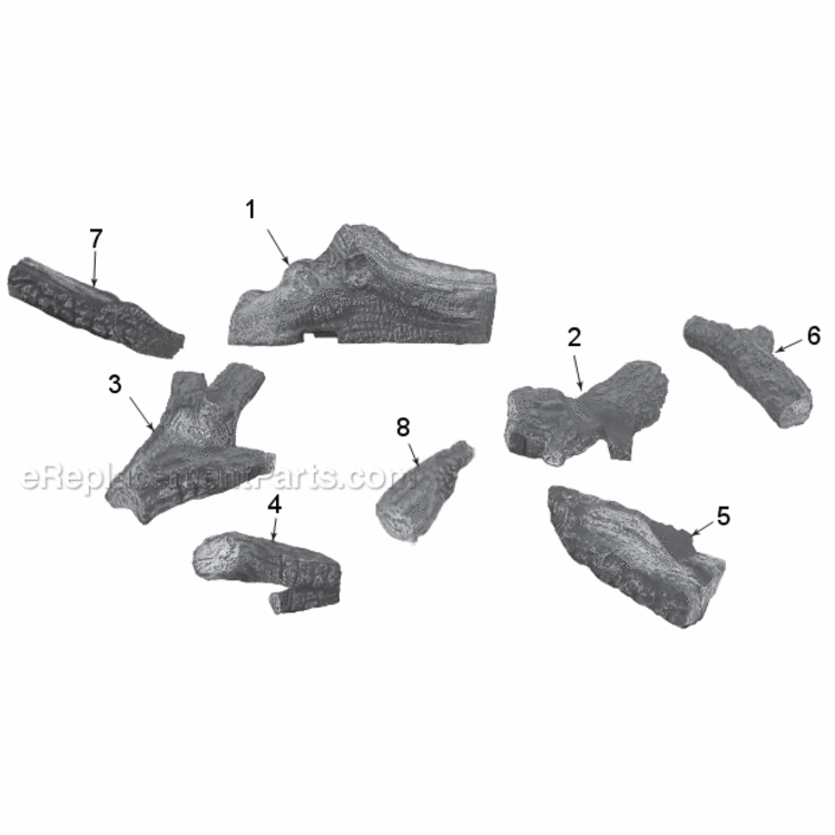 Duzy V Log Series Diagram and Parts List for VDY24/18  Majestic Heating Stove