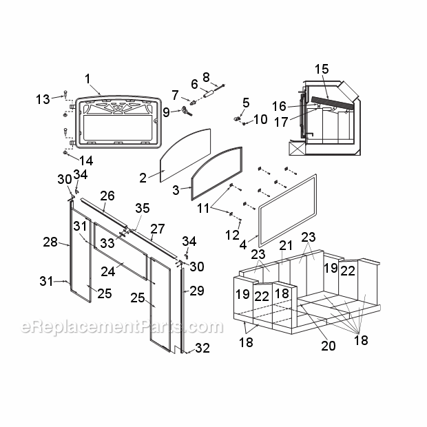 Page A Diagram and Parts List for WR2500X02  Majestic Fireplace & Insert