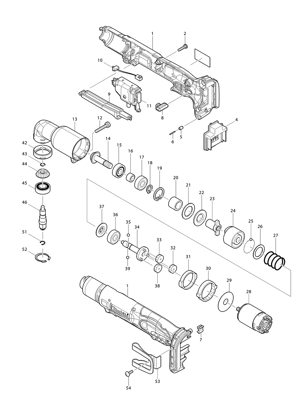 Page 1 Diagram and Parts List for BTL063F Type 3 Makita Drill
