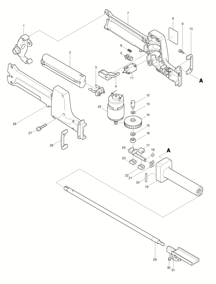 Page 1 Diagram and Parts List for 4399DW  Makita Saw
