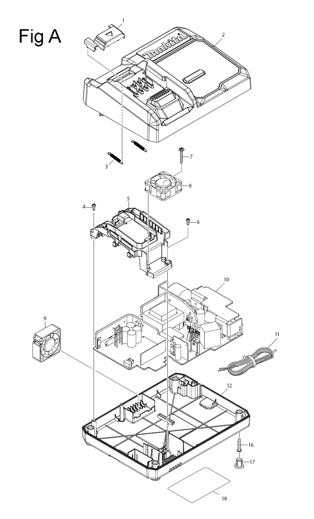 Fig-1 Diagram and Parts List for GWT04D  Makita Wrench