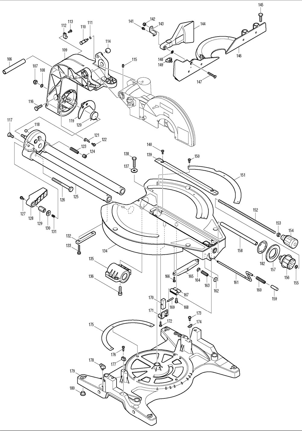 Page 1 Diagram and Parts List for LS1214F  Makita Saw