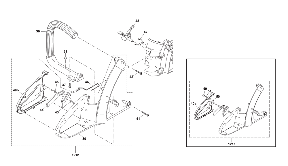 Page 1 Diagram and Parts List for DCS4610  Makita Saw