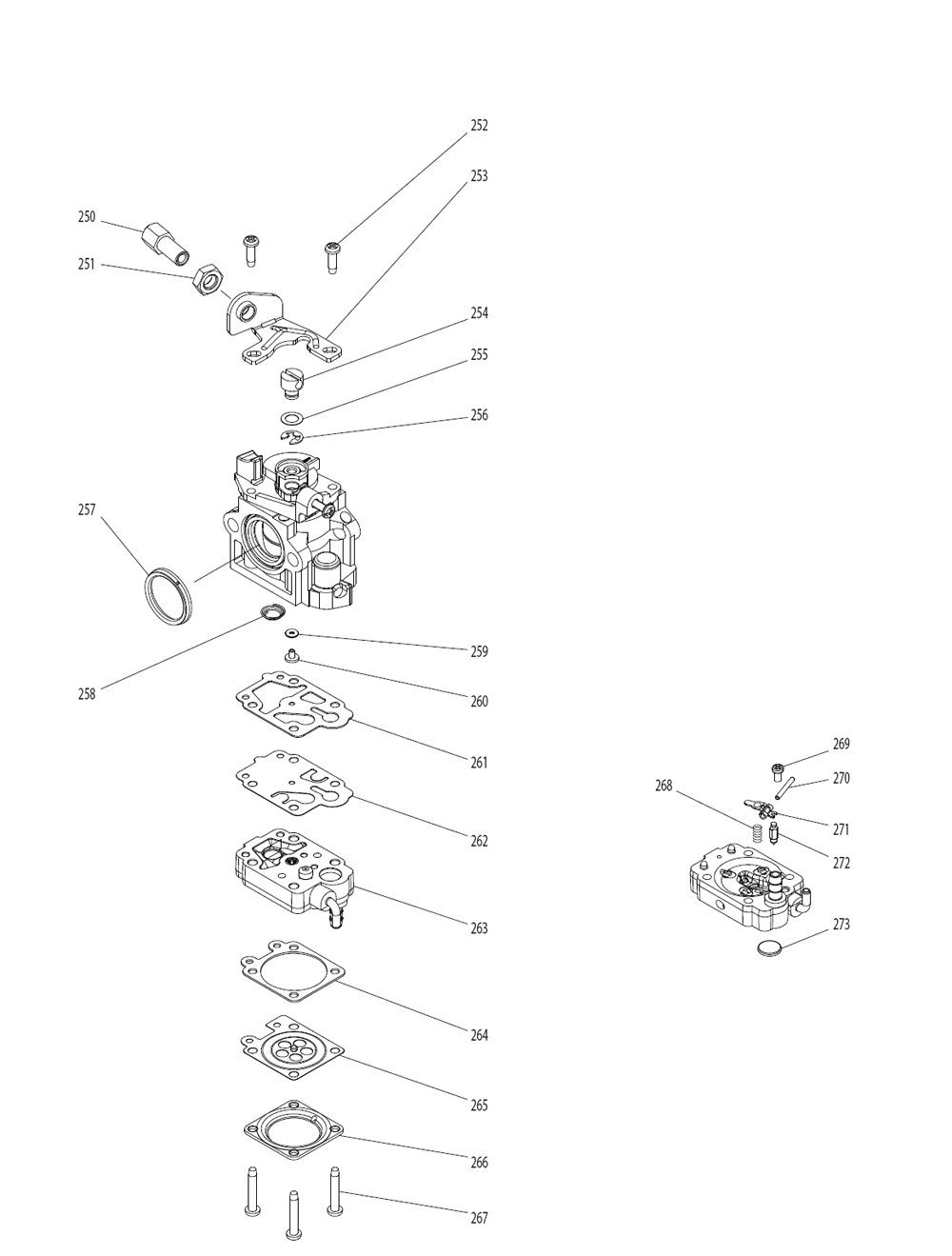 Page 7 Diagram and Parts List for EB7650TH Type 1 Makita Leaf Blower / Vacuum
