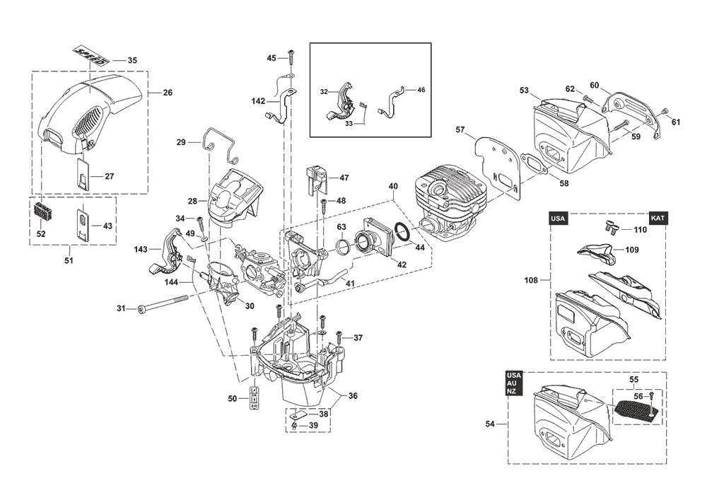 Page 1 Diagram and Parts List for PS-500D  Makita Saw
