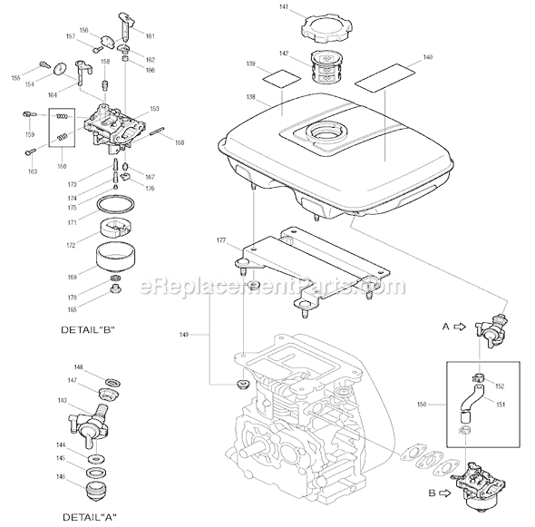 Page G Diagram and Parts List for EW300TR  Makita Water Pump