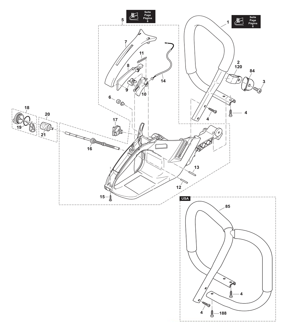 Page 9 Diagram and Parts List for EA7301PRZ  Makita Saw
