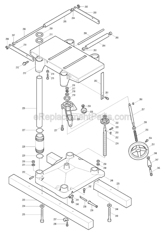 Page C Diagram and Parts List for 2030N  Makita Planer Jointer