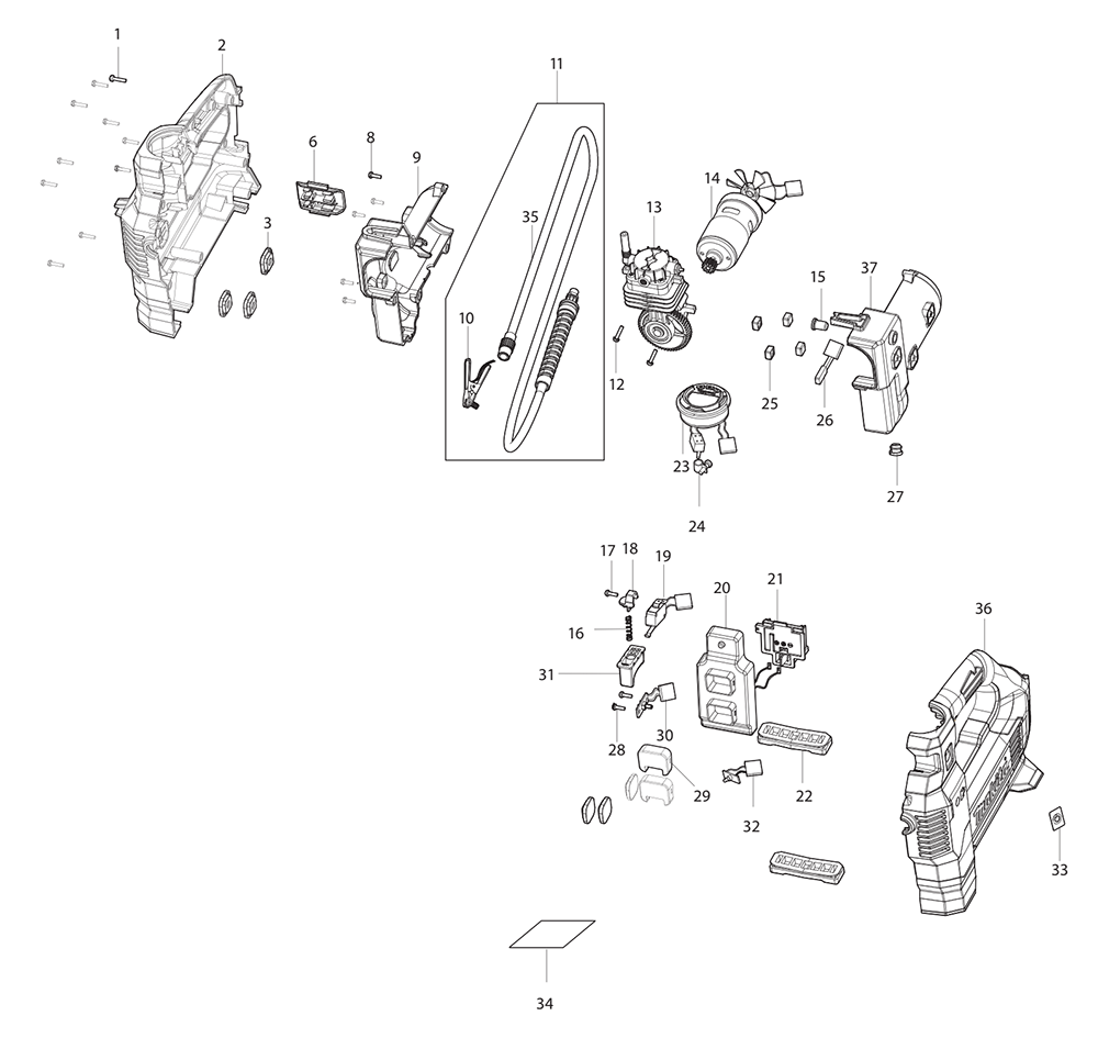 Fig-0 Diagram and Parts List for DMP181ZX  Makita Miscellaneous