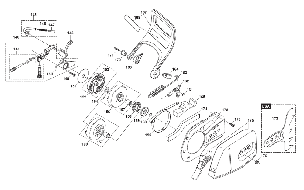 Page 4 Diagram and Parts List for PS-460  Makita Saw