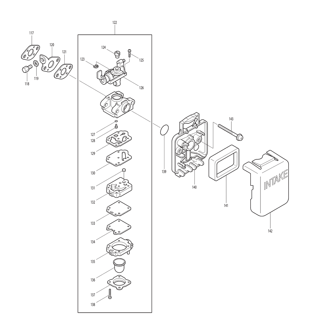 Page 2 Diagram and Parts List for HTR7610 Type 1 Makita Trimmer