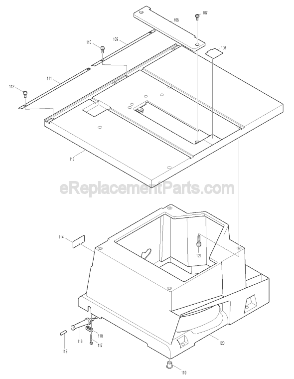 Page C Diagram and Parts List for 2702  Makita Table Saw