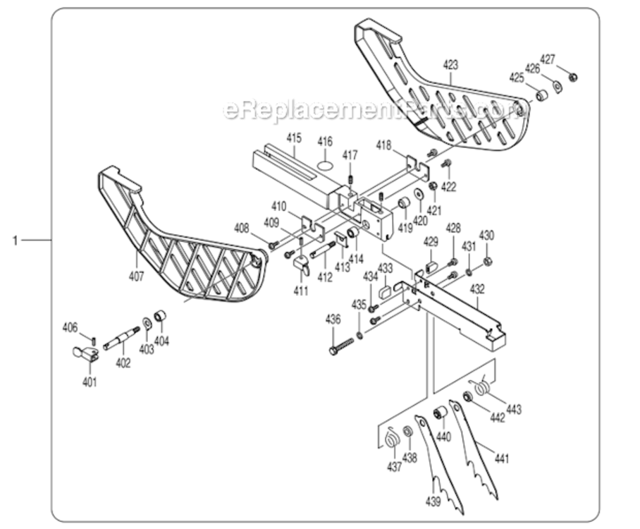 Page A Diagram and Parts List for 2705X1  Makita Table Saw