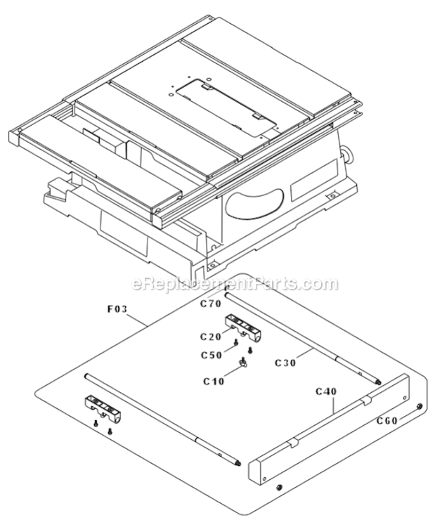 Page C Diagram and Parts List for 2705X1  Makita Table Saw