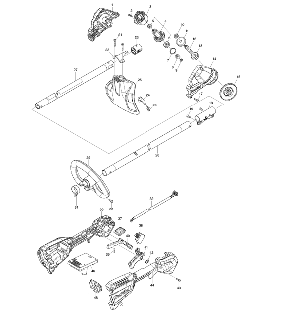 Diagram Diagram and Parts List for XRU23Z  Makita Trimmer