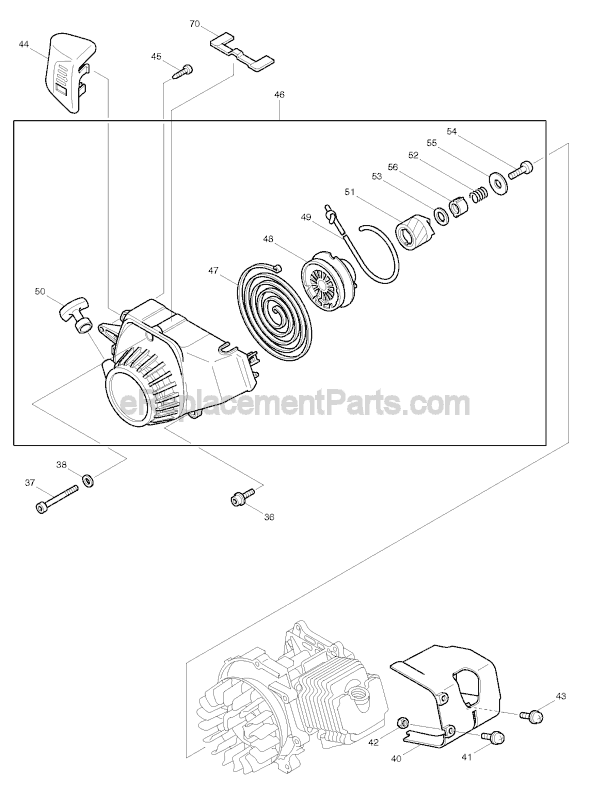 Page D Diagram and Parts List for EW110R  Makita Water Pump