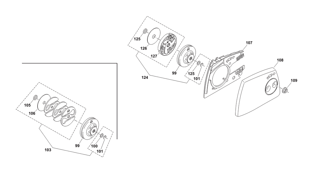 Page 4 Diagram and Parts List for DCS4610  Makita Saw