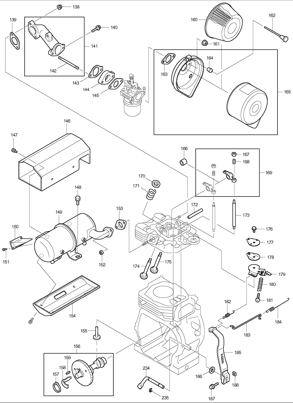 Page 2 Diagram and Parts List for G2410R  Makita Generator