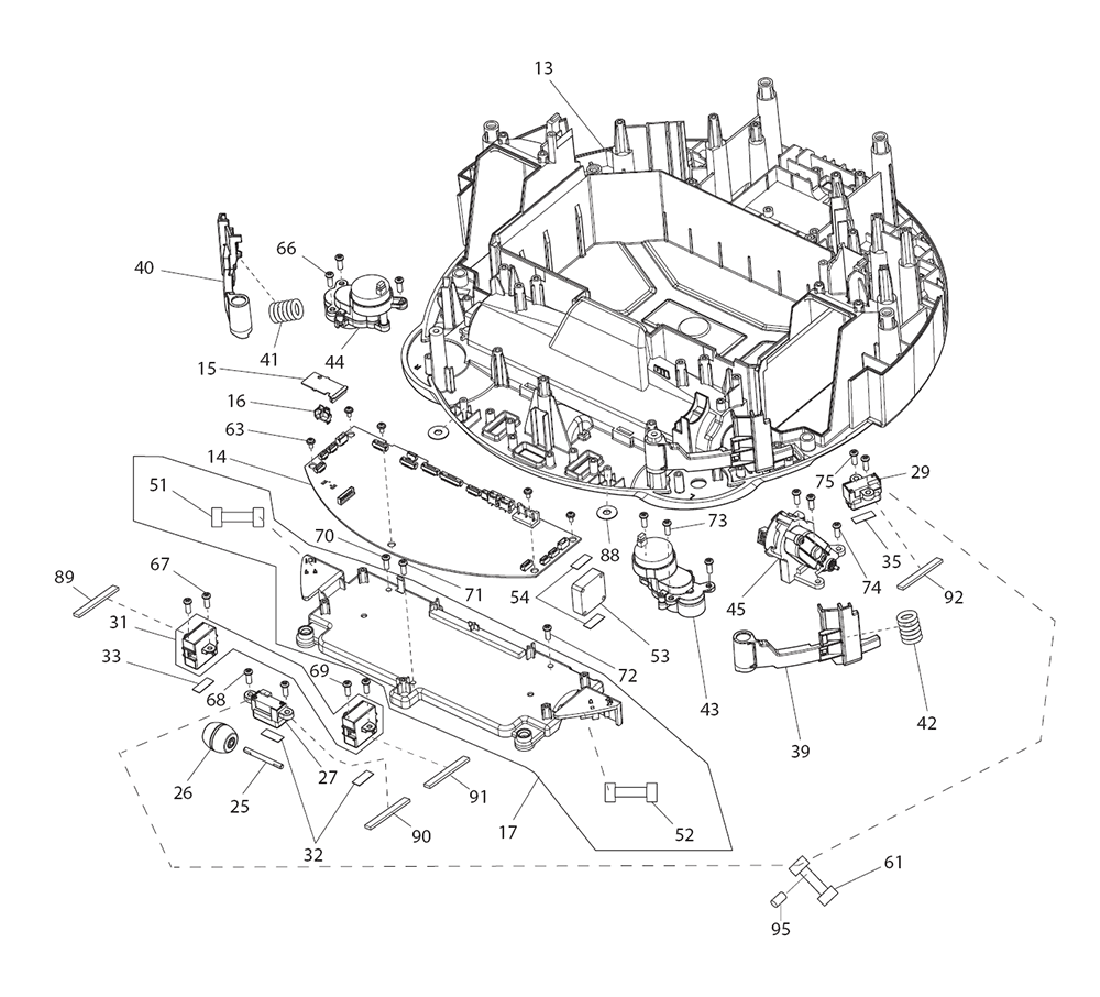 Page 1 Diagram and Parts List for DRC200Z  Makita Upright Vacuum