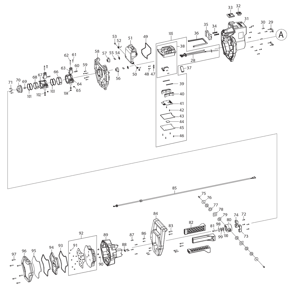 Fig-1 Diagram and Parts List for DML813  Makita Worklight & Flashlight