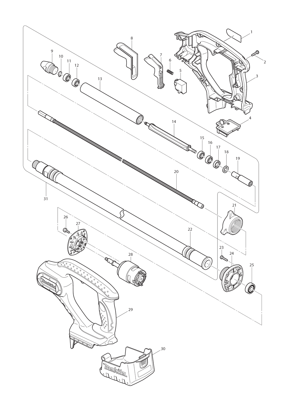 Page 1 Diagram and Parts List for XRV02Z  Makita Lawn Tractor