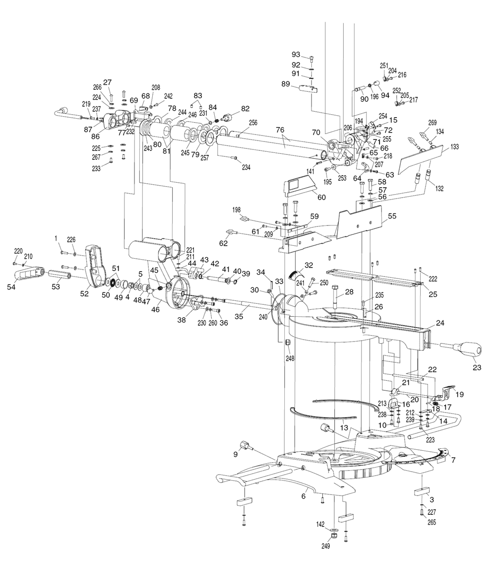 Page 4 Diagram and Parts List for LS1018L  Makita Saw