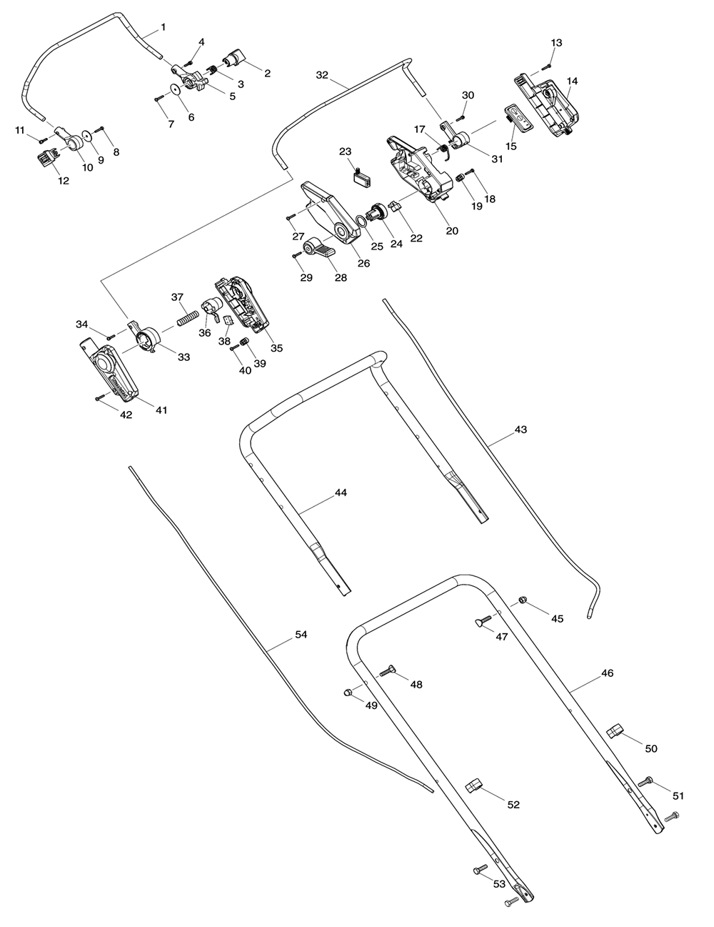 Fig-0 Diagram and Parts List for CML01Z  Makita Lawn Mower
