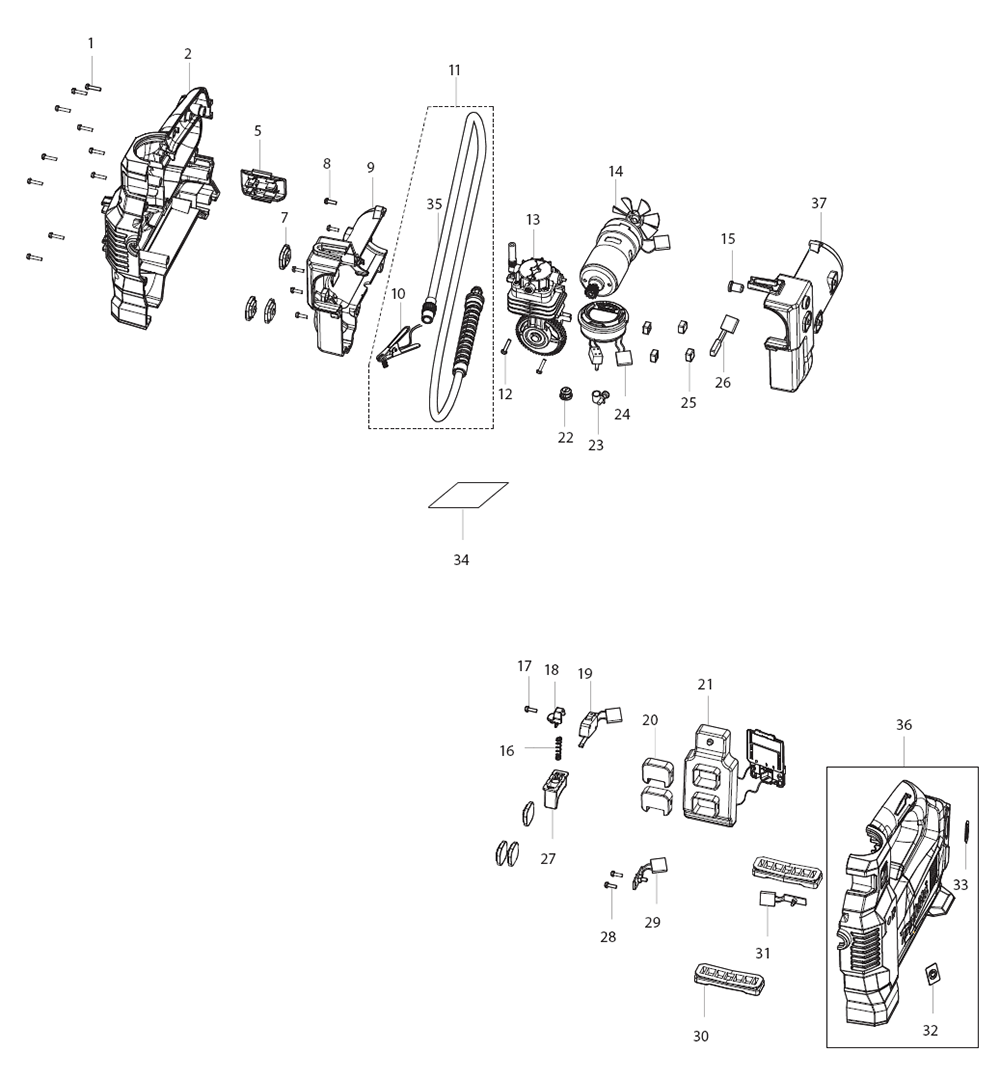 Fig-0 Diagram and Parts List for MP001GZ01  Makita Miscellaneous