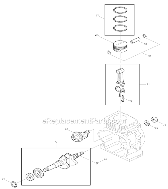 Page C Diagram and Parts List for EW310TR  Makita Water Pump